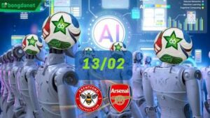 Siêu máy tính dự đoán bóng đá ngày 02/13 tâm điểm đội Brentford gặp đội Arsenal